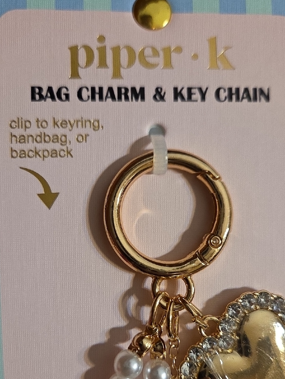 Piper K Swan Bag Charm with Pearl Accents NWOT - Picture 7 of 7
